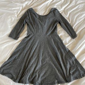 H&M Heather Gray Quarter Sleeve Work Dress